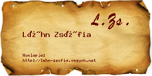 Léhn Zsófia névjegykártya